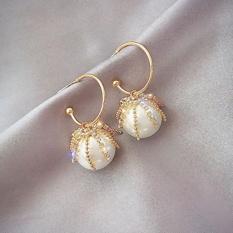 合金耳饰 韩国耳环网红轻奢闪钻高级感时尚流苏耳坠气质淑女个性