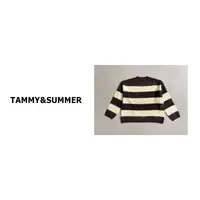 【Tammy&Summer】韩系百搭撞色条纹慵懒风圆领宽松针织毛衣868908