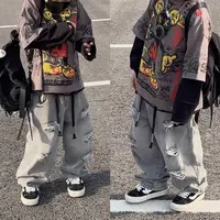 三乐乐家儿童休闲男女童潮流宽松春上新洋气中腰长裤牛仔裤