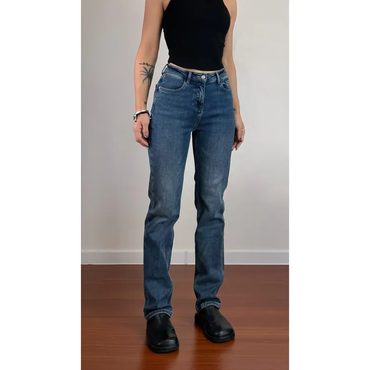 【木兰】高腰气质紧身小脚牛仔裤Q24555-1