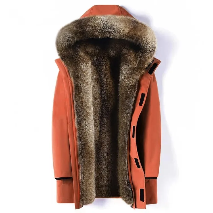 海宁派克服冬季新款整毛防风大衣男士中长款内胆可脱卸免烫外套厚