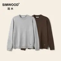 SIMWOOD/简木【合体版】12针混纺绵羊毛平针长袖套头毛衣S12250522