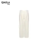 QIAOLA/乔拉【雪宝宝】秋冬款雪尼尔加绒加厚直筒百搭显瘦休闲裤