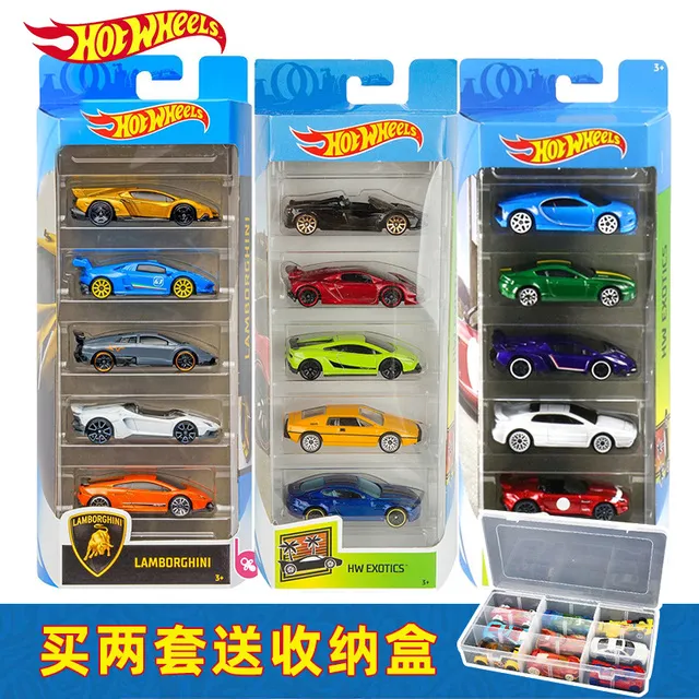 风火轮火柴盒火辣小跑车赛车5辆装模型男孩合金玩具车儿童汽车