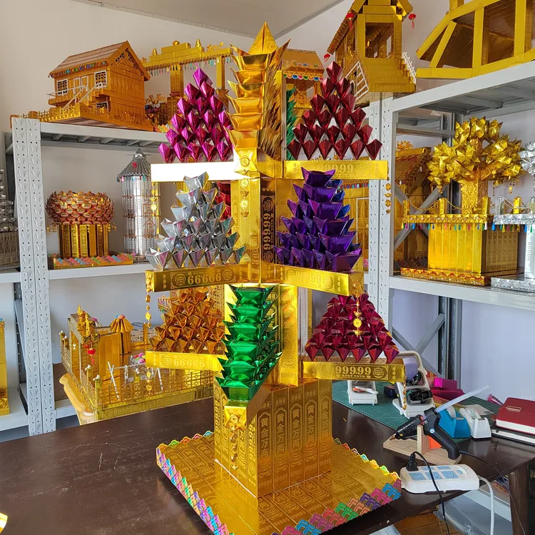 八方来财手工折纸送教程不带工具尺寸高110*宽60*长60