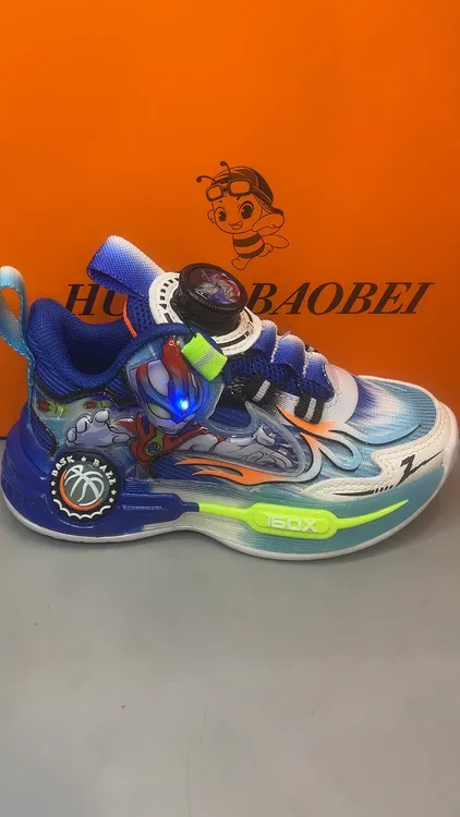 透气卡通风夏季男女运动鞋网面时尚小童亮灯款（灯饰不包售后）儿童