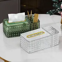 轻奢砖石纹桌面纸巾盒