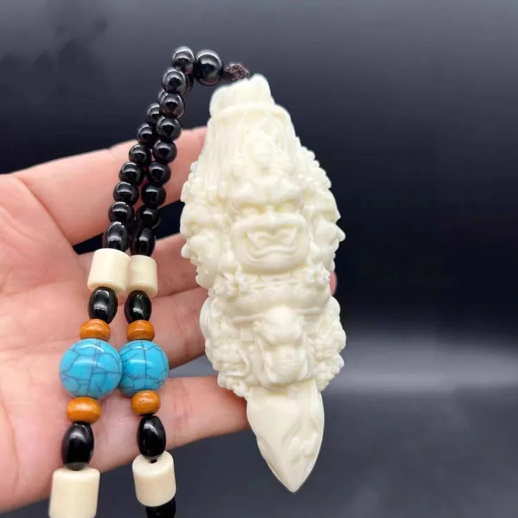 象牙果大黑天降魔杵吊坠汽车后视镜挂件饰品男女士项链情侣款挂坠