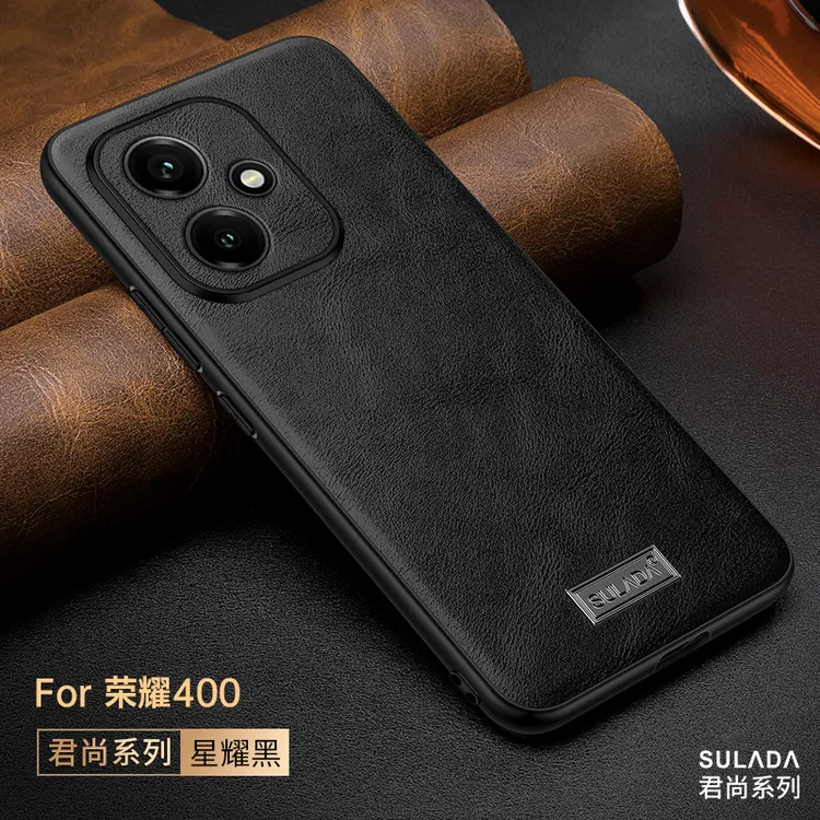 适用华为荣耀400手机壳轻奢超薄皮纹HONOR400pro全包保护套防摔壳