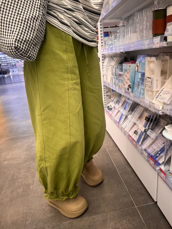 花边灯笼裤女早秋小个子高腰宽松显瘦花苞裤木耳边休闲九分气球裤