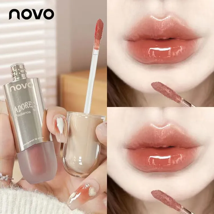 NOVO沁润透亮水光唇釉素颜显白纯欲风嘟嘟唇防水不易掉色不沾杯
