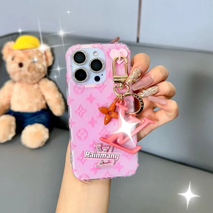 【鸳鸯粉】时尚大牌适用iPhone16ProMax苹果15磁吸支架手机壳14 13