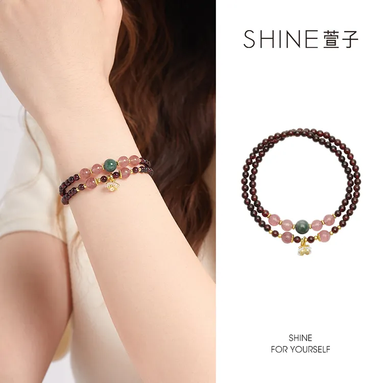 XZ/萱子饰品SHINE石榴石珠串通透闪亮随性优雅低调出挑