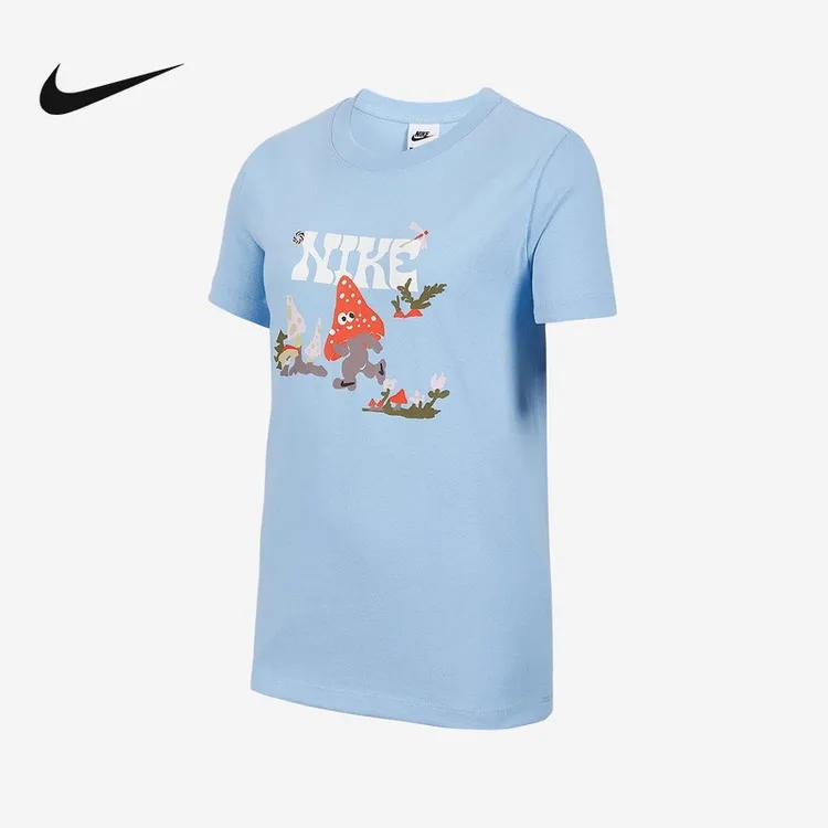 NIKE耐克大童卡通短袖G NSW TEE SS GCEL针织无领短T恤IF0601-469