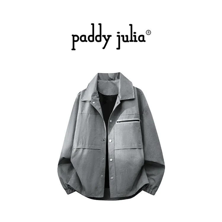 Paddy julia美式高级感休闲夹克男秋季宽松休闲口袋百搭工装外套