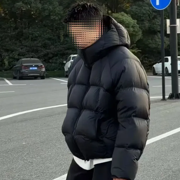 XDZZ二狗25冬季面包服连帽高绒量厚款90白鸭绒羽绒服男女款DS9778