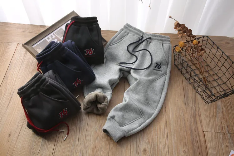 休闲长裤中大童冬季休闲裤裤子男童休闲裤加绒 LY25632