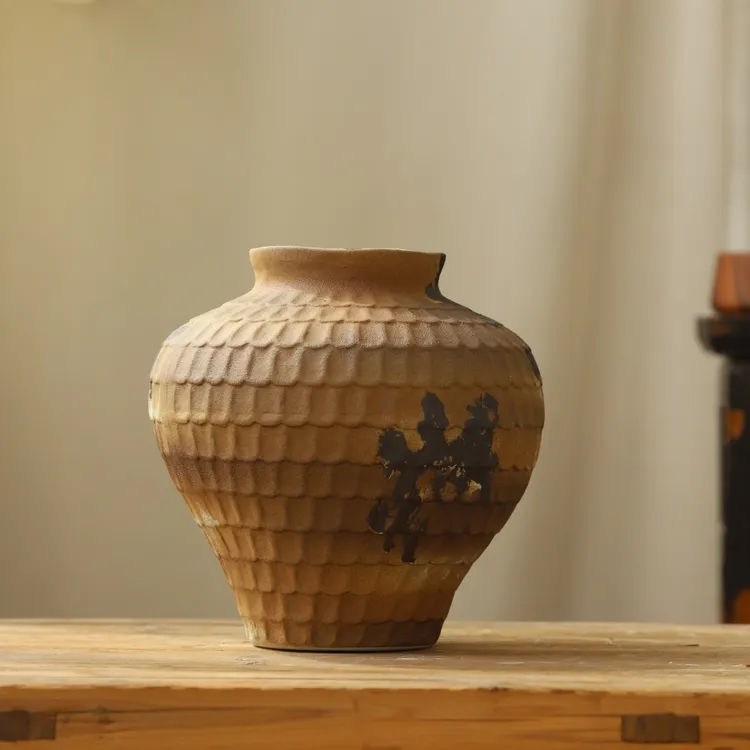 413景德镇陶瓷花瓶大气高档侘寂风花瓶插花客厅玄关摆件260*100