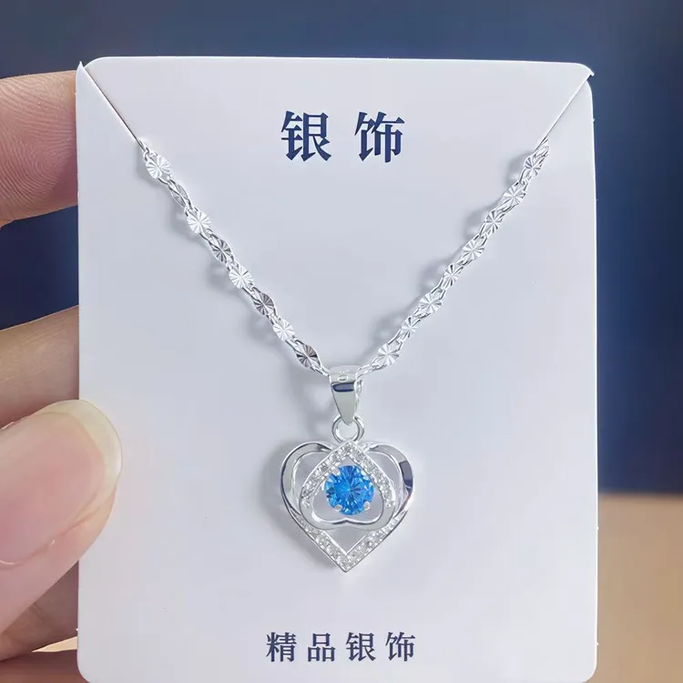 坠链均足银 【一套价】足银999.9雪花链➕足银一生挚爱吊坠