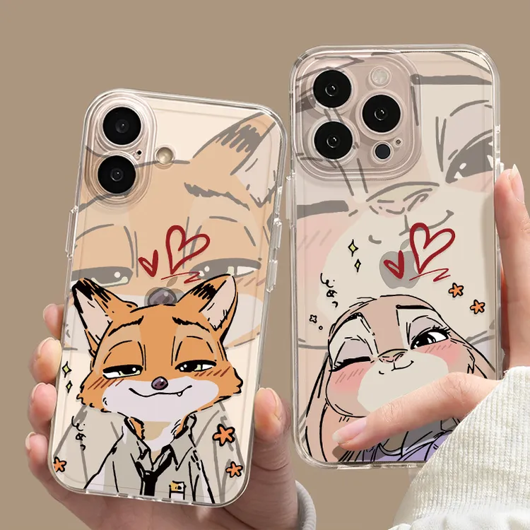 朱迪尼克情侣适用苹果17手机壳华为iphone16小米动漫可爱vivo全包