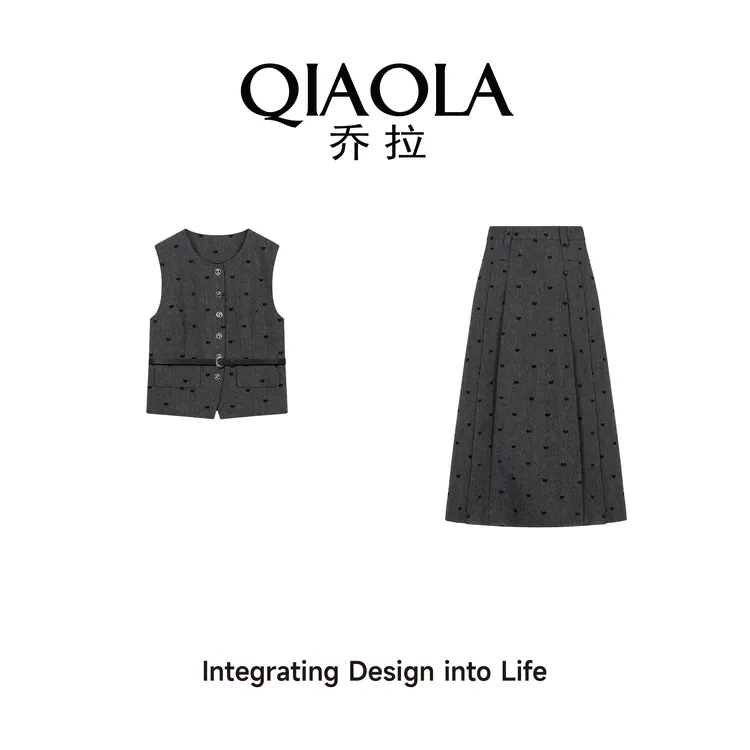 QIAOLA/乔拉【墨香邮件】早春新款金属蝴蝶结小众设计百搭套装预售