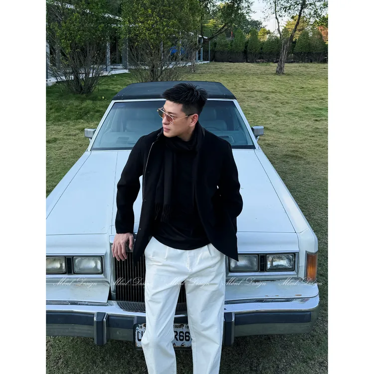 MBNL-F「Merino」秦磊男装100美丽诺羊毛YKK拉链夹克LL-WWT0138