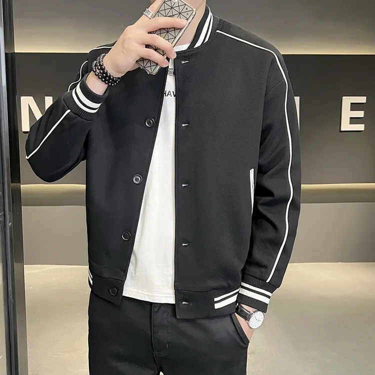 范希巴迪棒球服外套男春秋季高档休闲时尚夹克男士潮流百搭上衣