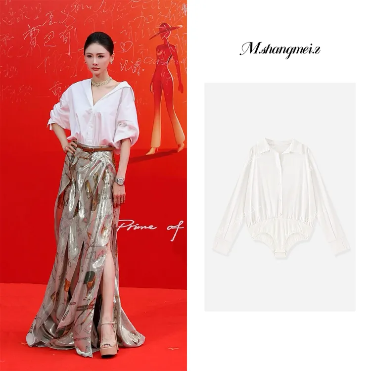 M.SHANGMEI.Z/沐熙【红人衬衫】美大哥立体裁剪连体衬衫X0873961