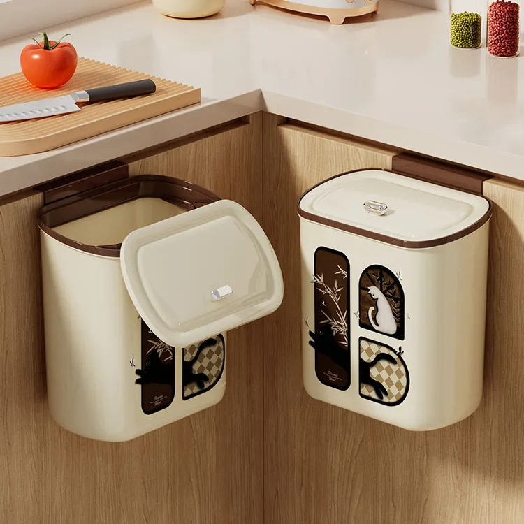 壁挂卫生间垃圾桶家用悬挂式厨房厕所专用带盖有盖夹缝窄缝卫生桶