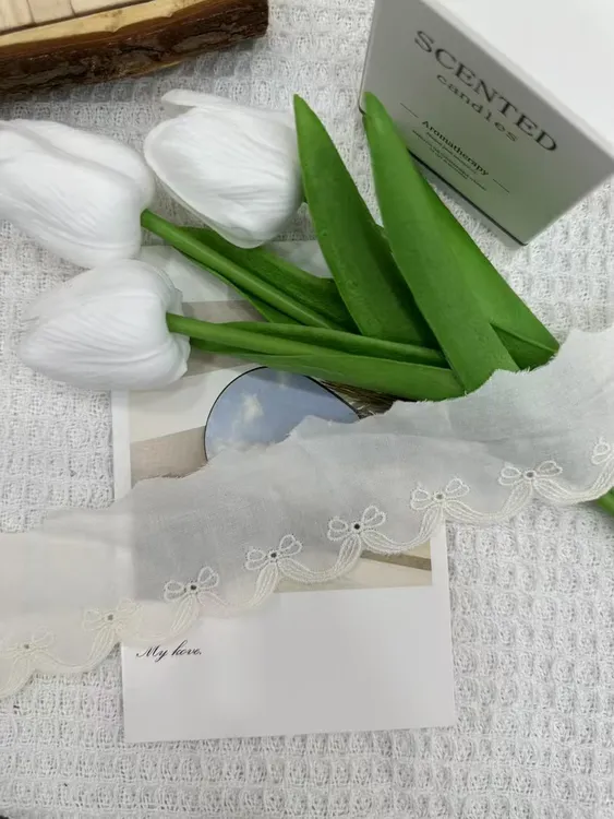 DIY手工日版lolita童装辅料玫瑰样式精梳棉布蕾丝花边