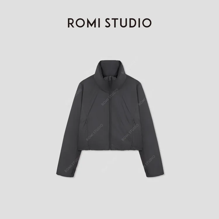 ROMI STUDIO“轻盈锁温”白鹅绒 肤感立领短款羽绒服 RW24WW90948