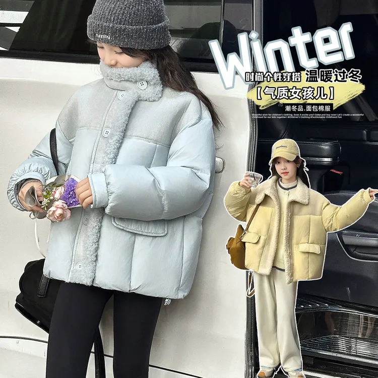 女童韩版棉衣冬季2025新款加厚保暖儿童装女孩棉袄冬装棉服外套潮