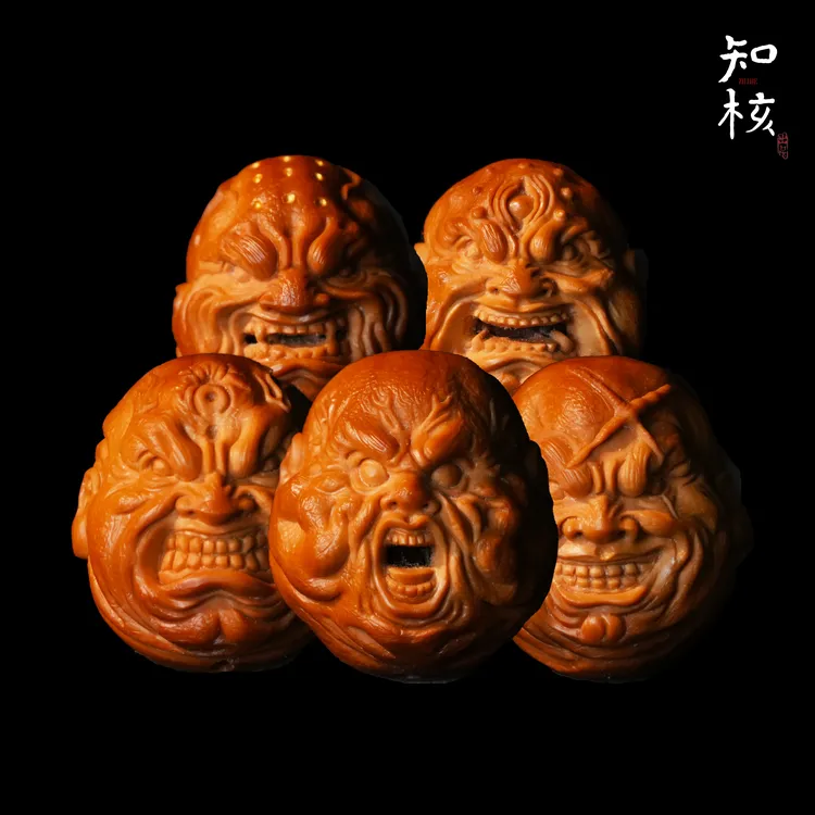 ZHIHETANG-知核堂【经典恶僧2.2】纯手工橄榄核雕刻手串