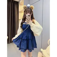 【元气圆舞】10250 胖mm显瘦吊带连衣裙甜美少女韩版公主