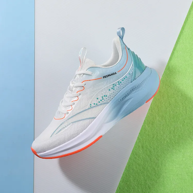 PESPANDA/佩斯熊猫缓震回弹轻便跑鞋透气情侣鞋时尚渐变潮鞋66008