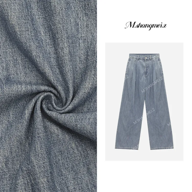 M.SHANGMEI.Z/沐熙【西西里牛】美大哥柔软轻盈直筒牛仔裤X072719