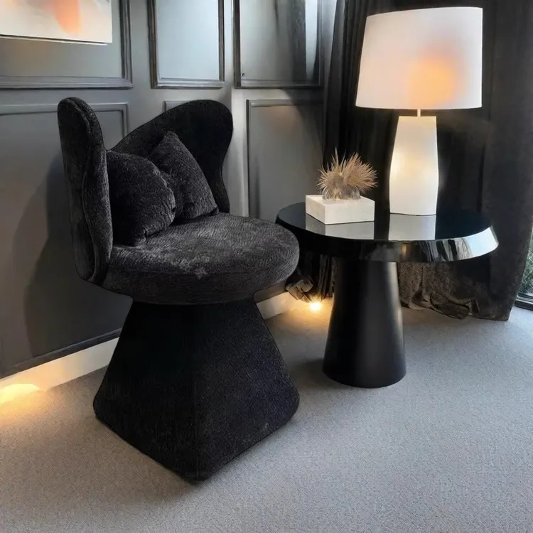 梳妆台凳轻奢高级感设计师蝴蝶椅可旋转女生卧室衣帽间法式化妆椅