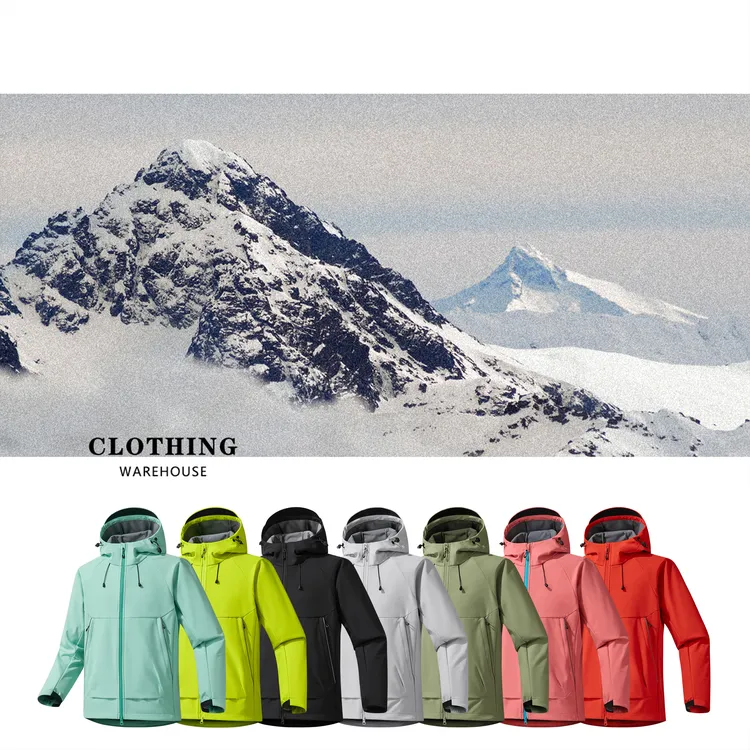 MountainPuise 软壳防水冲锋秋冬外套男女户外登山服0678+0466