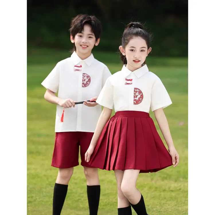 六一儿童合唱演出服幼儿园毕业班服国风小学生啦啦队朗诵表演服装