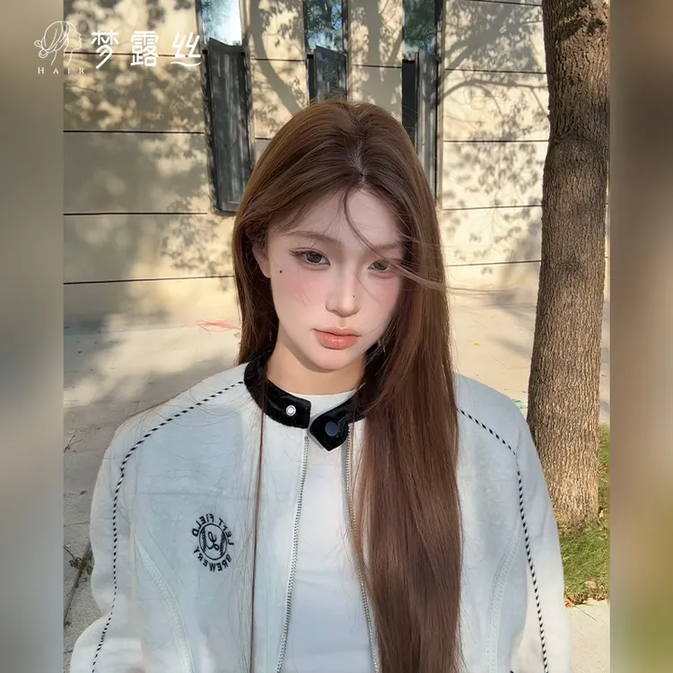 甜甜圈同款【戴文青木】假发女秋冬经典发色显白气质自然整顶假发