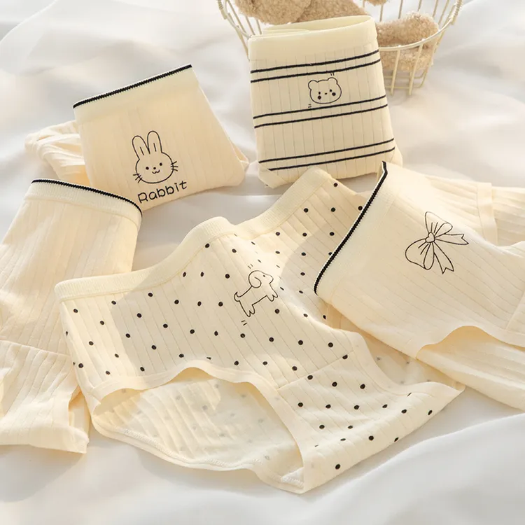 女童内裤A类抑菌100%纯棉中小学生大码全棉中腰三角日系夏季薄款