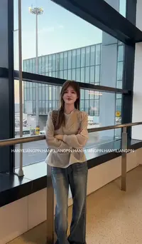 【纯欲风】韩系别致款气质绑带小衫