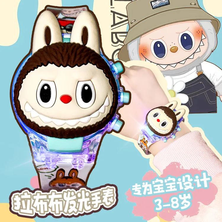 男女孩拉儿童布布手表发光音乐凯蒂猫美乐蒂生日礼物幼儿夜光玩具