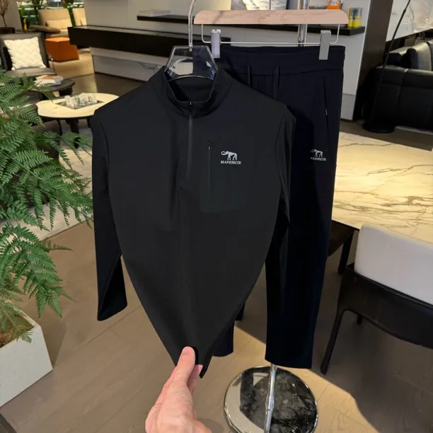 意大利MAFEHCIE春秋冬季新款户外男士无痕立领上衣修身显瘦卫衣