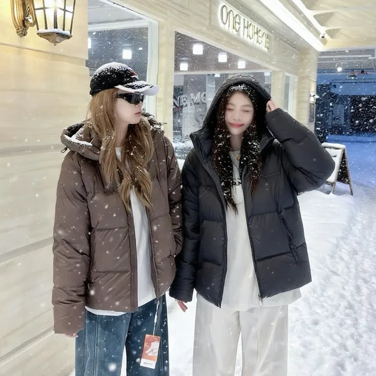 3202连帽羽绒服|森马90绒子三防自发热抗静电情侣外套冬2025新款