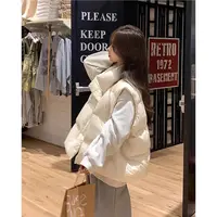 秋冬季马甲工字型文艺风女甜美风马夹韩版宽松加厚坎肩背心外搭
