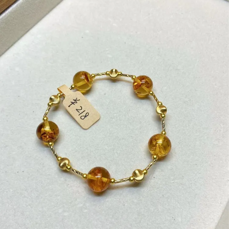 手链 许妍同款多种天天然然手串白黄水水红红多款链接手饰饰品