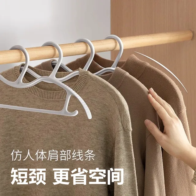 短颈衣架缩脖子家用挂衣衣柜无痕防肩角衣撑角落防滑晾衣架省空间