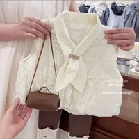 韩国童装女童棉服马甲宽松灯笼设计感女宝宝外套
