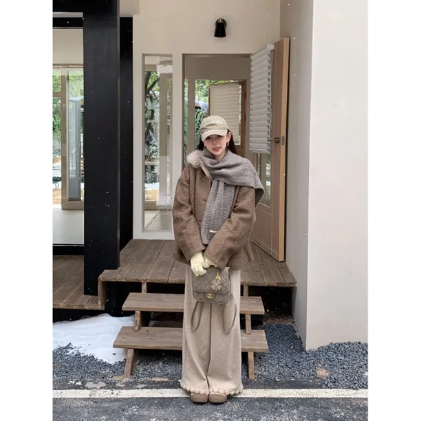 赵小小【北岛日记】9378 高级感慵懒小香2025秋冬显瘦高级厚外套女